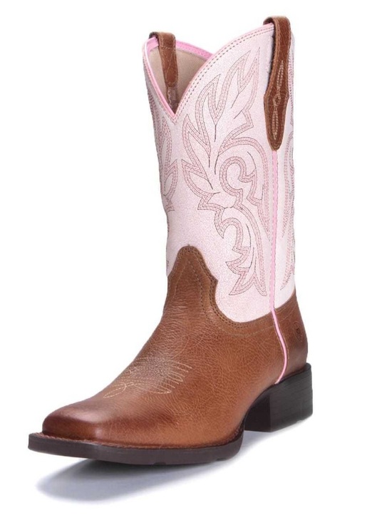 Ariat Shoes - Ariat women’s heritage stockman leather western cowboy boots pink tan size 7.5